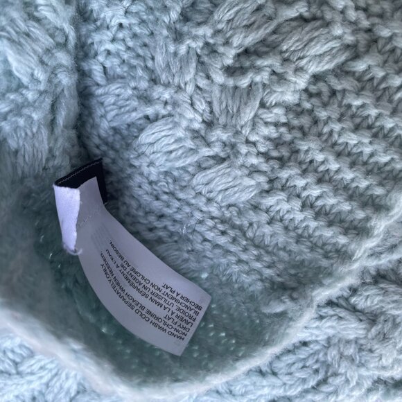 Knitted Cowl & Headband Indigo Cable Snood Blue Heather New Tags. - Picture 8 of 12